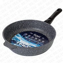 Сковорода-гриль 28 см с 7-слойным антипригарным ЭКО покрытием, серия БАЙКАЛ, съемная ручка