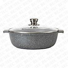 Жаровня-кастрюля 4л. (28 см) гранитное антипригарное покрытие, серия БАЙКАЛ с крышкой