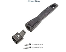 Ручка съемная для сковороды, бакелит, Soft touch, черная